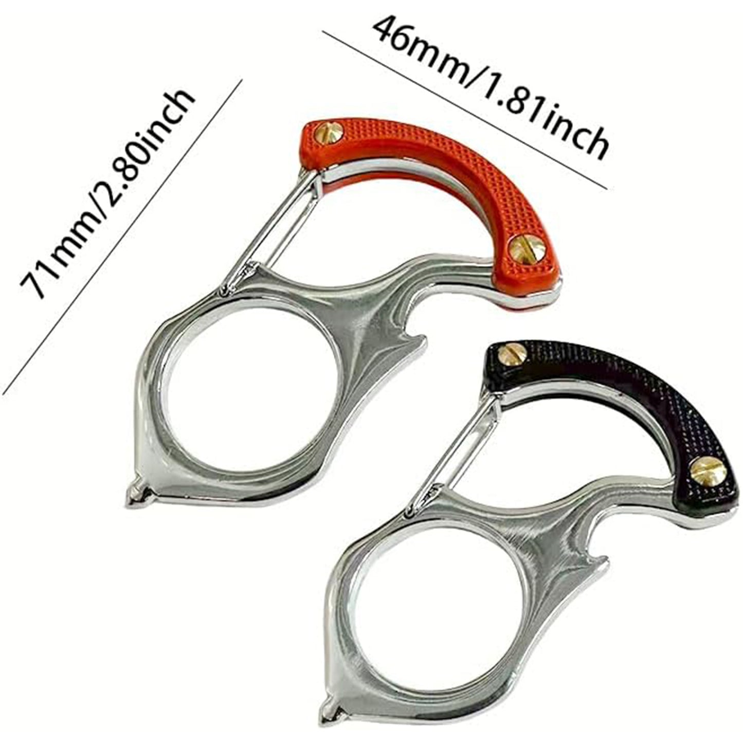 2 Pcs Box Cutter, self protection Multifunctional Keychain,Versatile Car Key Chain with Bottle Opener, Window Breaker,Gifts for Drivers(Orange&black)