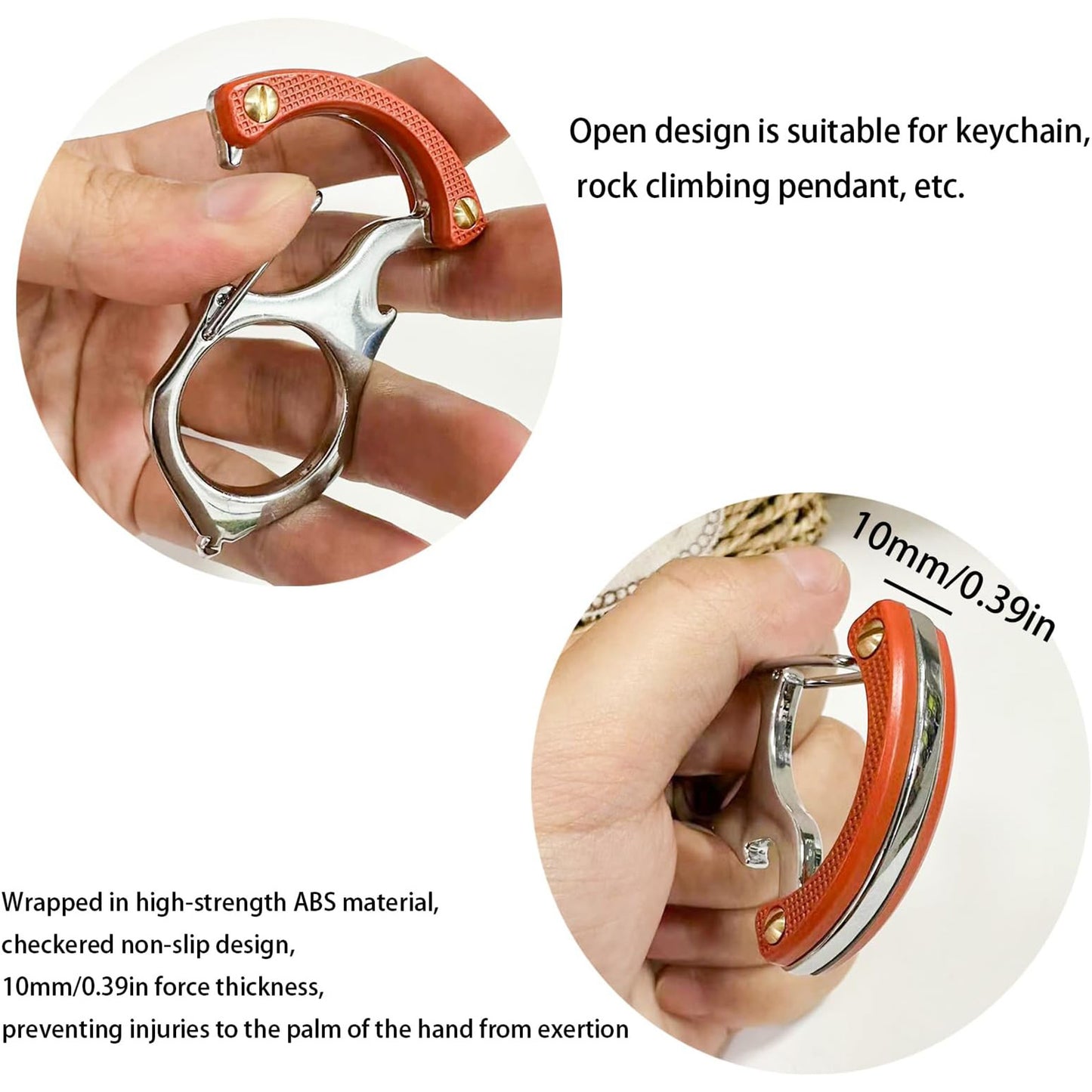 2 Pcs Box Cutter, self protection Multifunctional Keychain,Versatile Car Key Chain with Bottle Opener, Window Breaker,Gifts for Drivers(Orange&black)