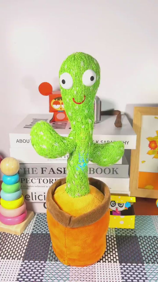 Dancing Talking Cactus Toy for Babies & Toddlers - 120 English Songs, Singing Mimicking Recording Repeating, Educational Sensory Music Toy | Kids Birthday/Children’s Day Gift for Boys & Girls