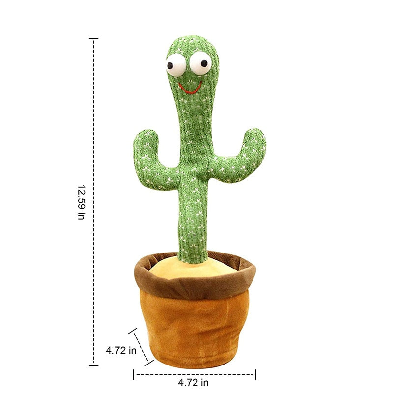 Dancing Talking Cactus Toy for Babies & Toddlers - 120 English Songs, Singing Mimicking Recording Repeating, Educational Sensory Music Toy | Kids Birthday/Children’s Day Gift for Boys & Girls