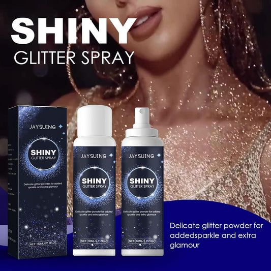 Shimmer Body & Hair Spray - Metallic Glitter Powder for Halloween, Parties, Club Wear - Highlighter for Clavicle, Outfits, Quick-Dry 2pcs