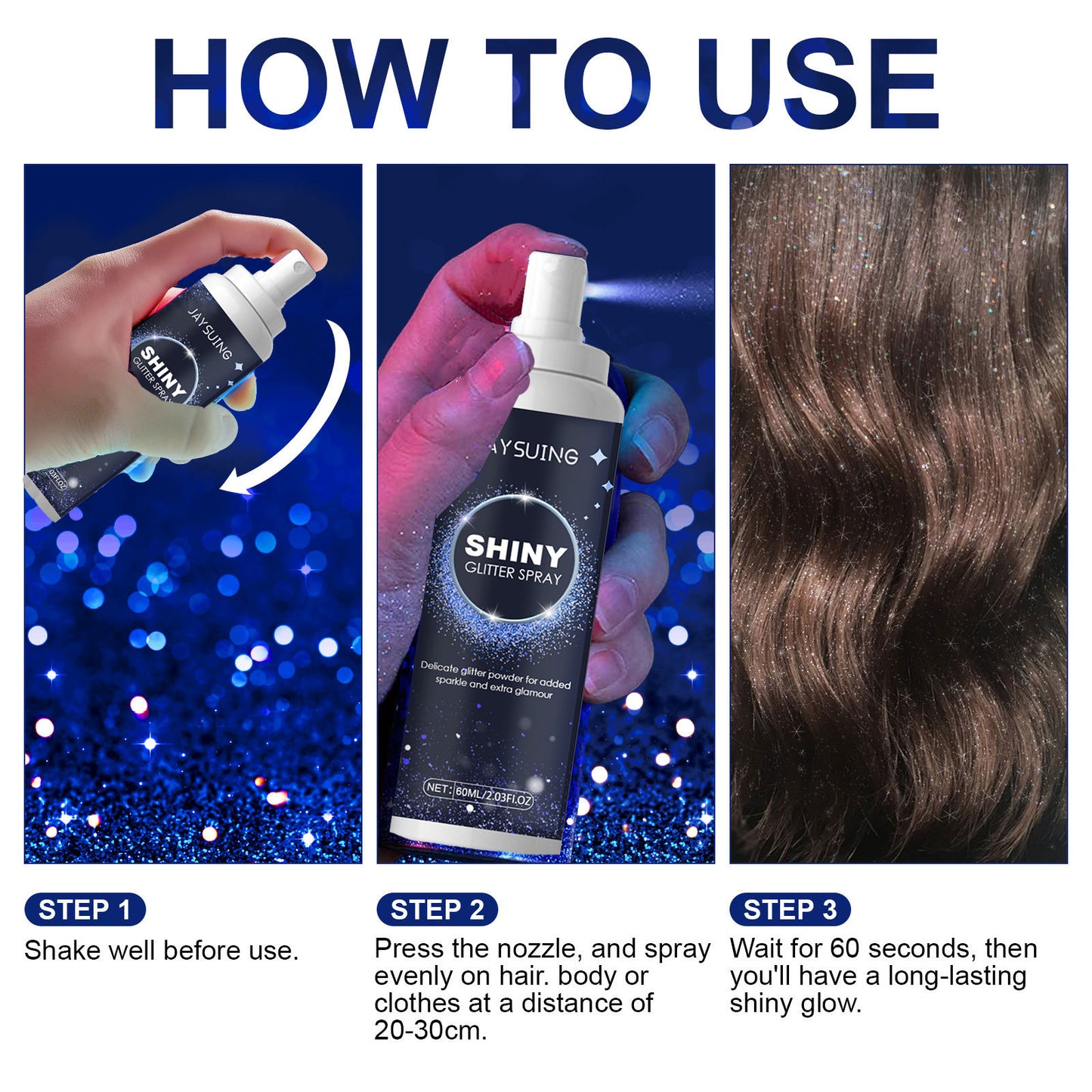 Shimmering Highlighter Spray -Shiny Body Spray - Fine Mistspraythat imparts a dreamy, pearlescent glow to your skinand hairfor any occasion.